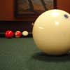 Cue ball on table